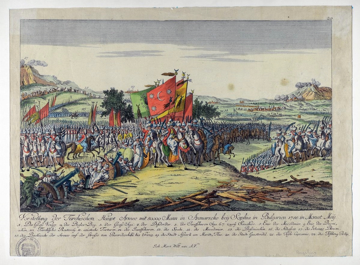 Turecka armia maszerująca w kierunku Sofii maj 1788