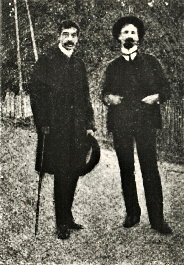 Peyo_Yavorov_and_Elin_Pelin,_1906